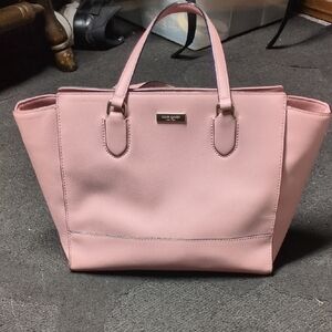 Kate Spade Pink Structured Tote with Gusset Sides